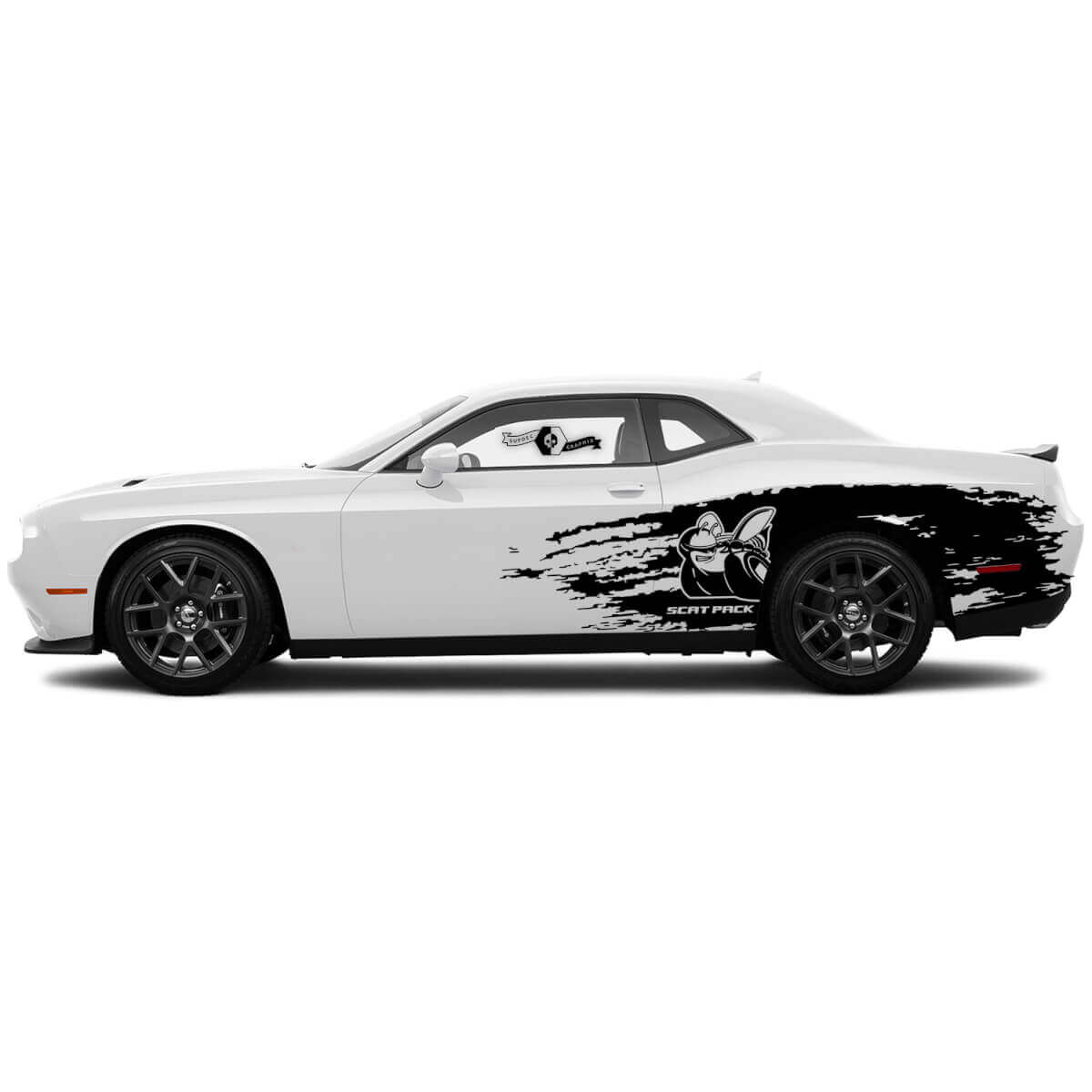 Set Scat Pack-decals voor Dodge Challenger Splash Side Vinyl Decals Stickers
