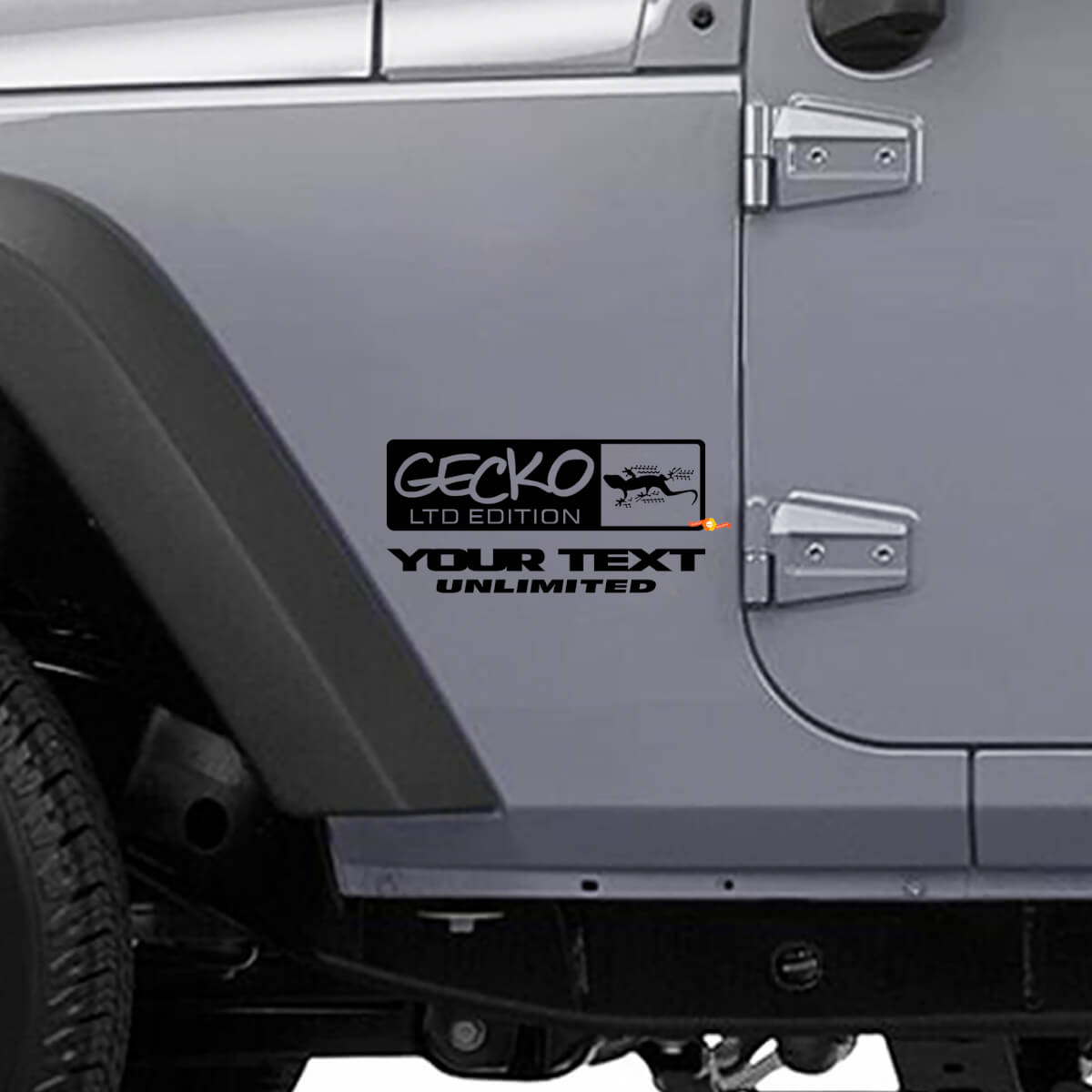 Gecko LTD-stijl zijvinylsticker voor Jeep Wrangler Rubicon