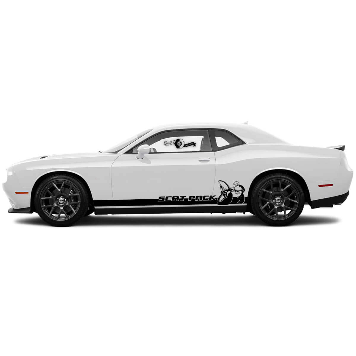 SRT Scat Pack Rocker Panel Strepen Vinyl Decals voor Dodge Challenger