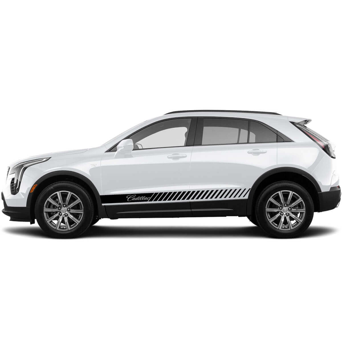 2 Nieuwe Decal Rocker Panel Sticker Horizontale Lijnen Streep voor Cadillac XT4 - nu
