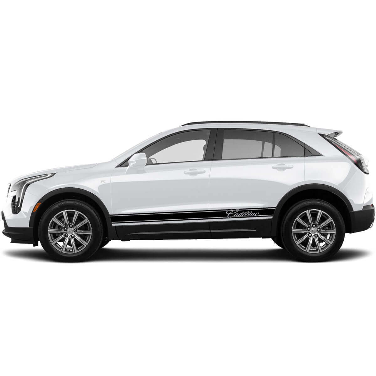 2 Nieuwe Decal Rocker Panel Sticker Horizontale Strepen Streep voor Cadillac XT4 - nieuw

