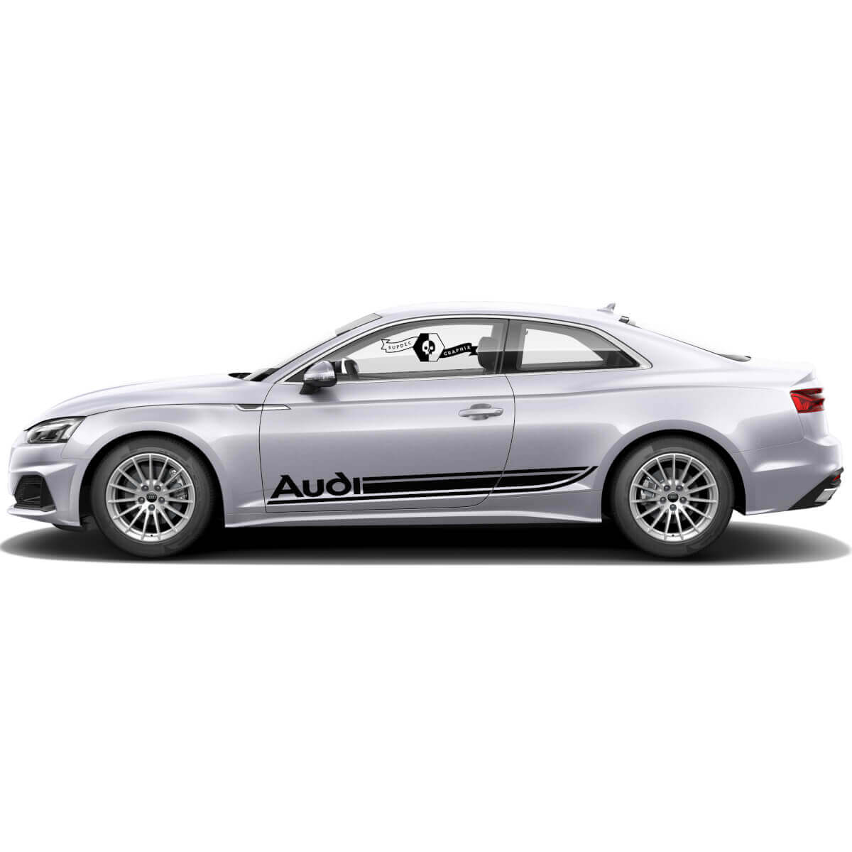 Paar Audi A5 Auto Styling Rocker Panel Vinyl Auto Sticker Mes voor Audi
