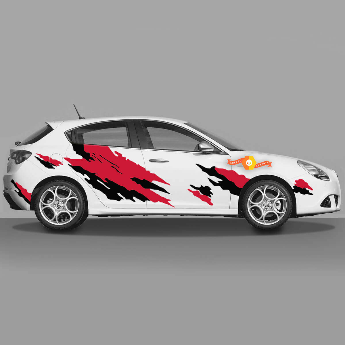 Paar Vinylstickers Stickers Alfa Romeo Giulietta Firestorm Omhoog Op Deuren 2021
