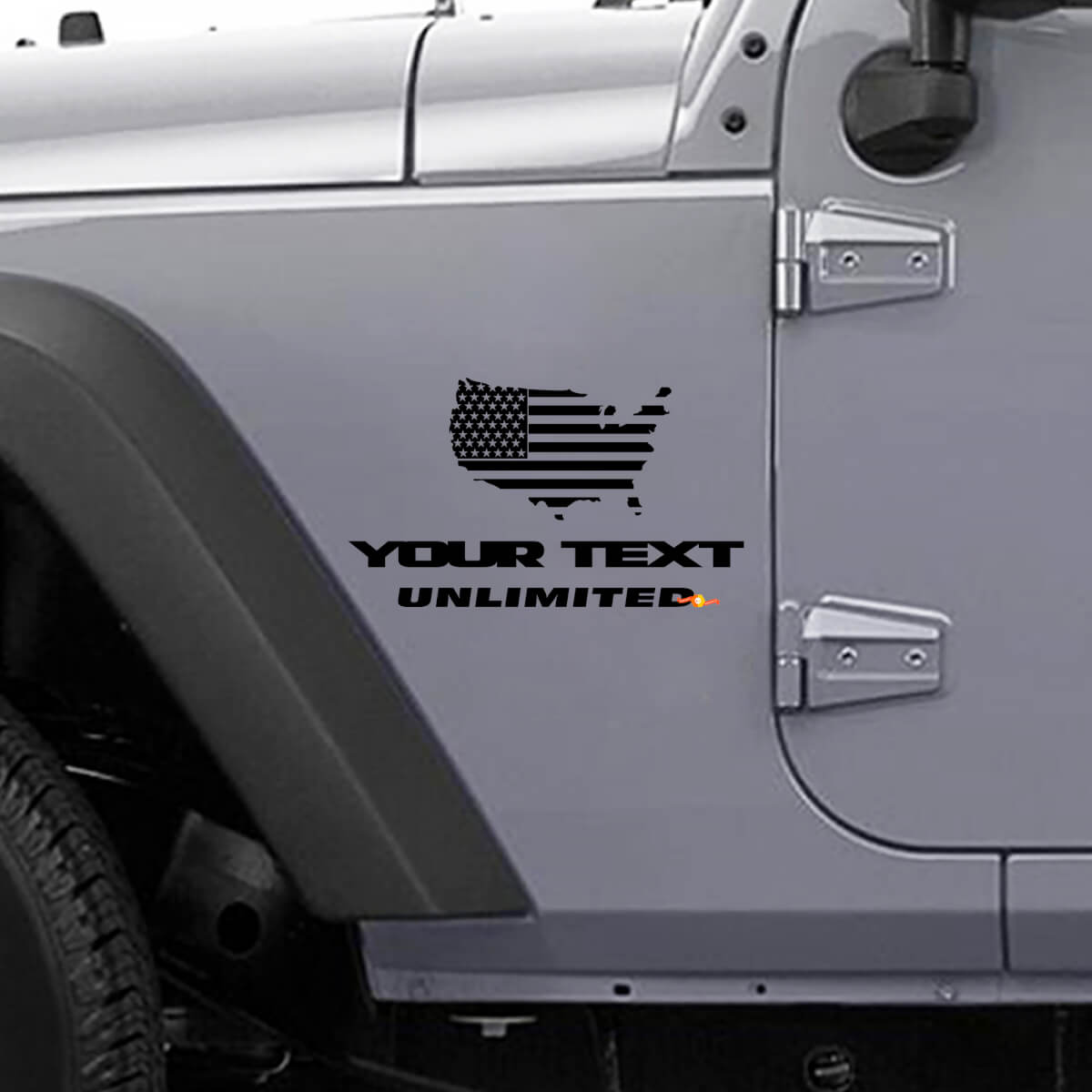 USA vlag zijvinylsticker voor Jeep Wrangler JK