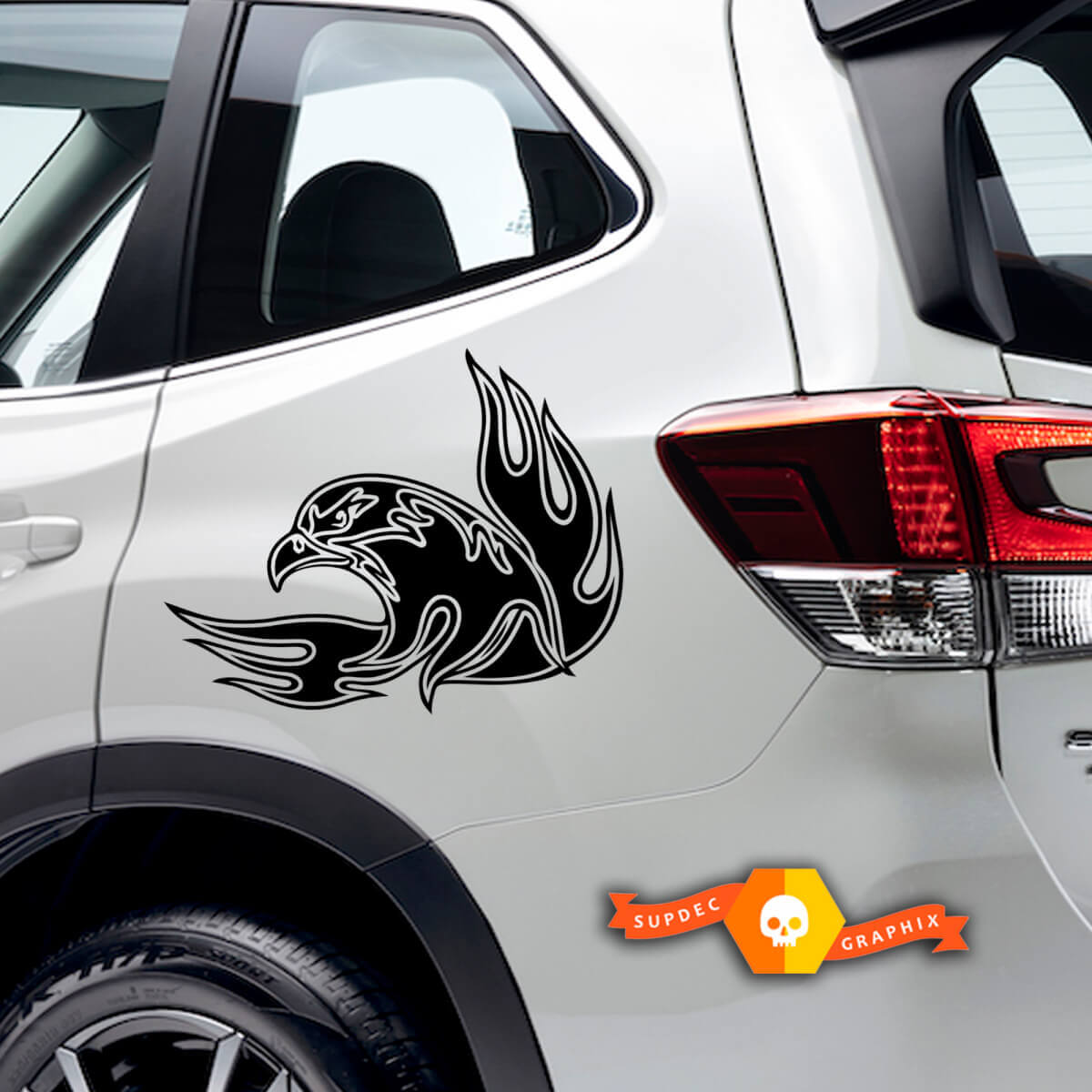 Vinylstickers Grafische Stickers zijde auto Toyota opstijgende adelaar nieuw 2022
