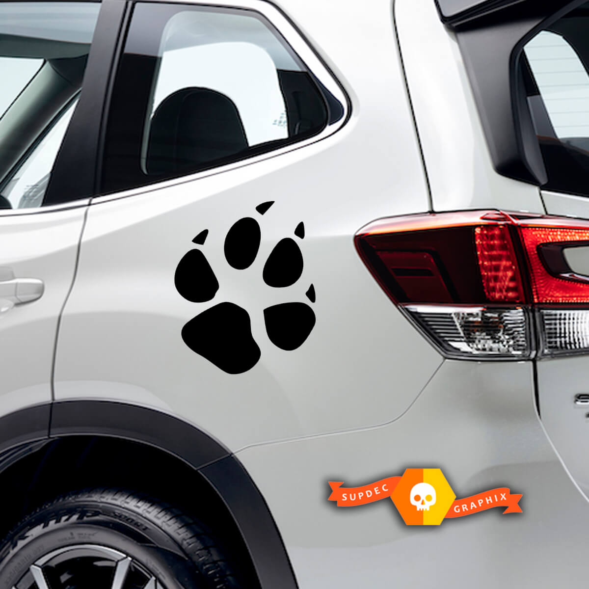 Vinyl Decals Grafische Stickers Side Сar Toyota Big Dog Footprint Tekening Nieuwe 2022