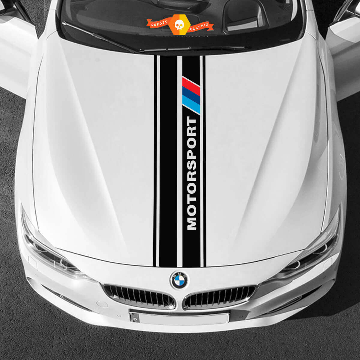 Vinylstickers Grafische Stickers bmw motorkap in het midden BMW motorsport 2022
