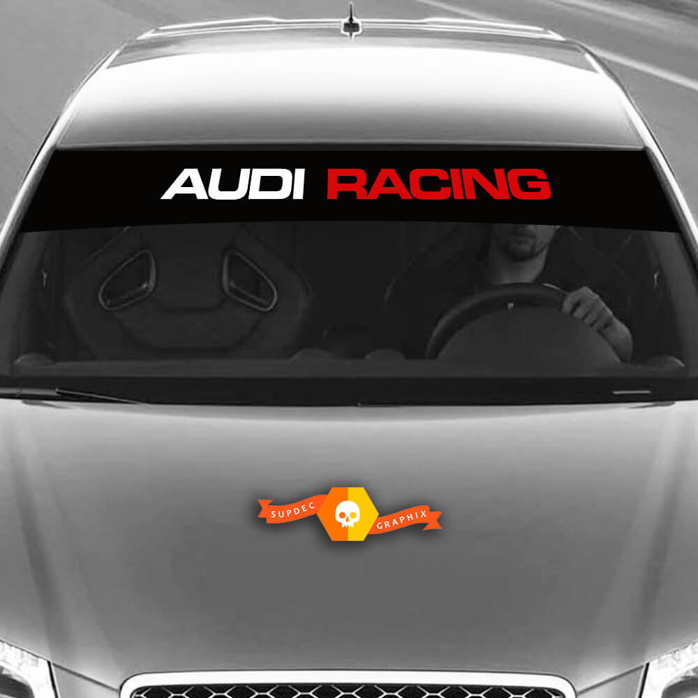 Vinylstickers Grafische stickers voorruit Audi sunstrip Racing 2022
