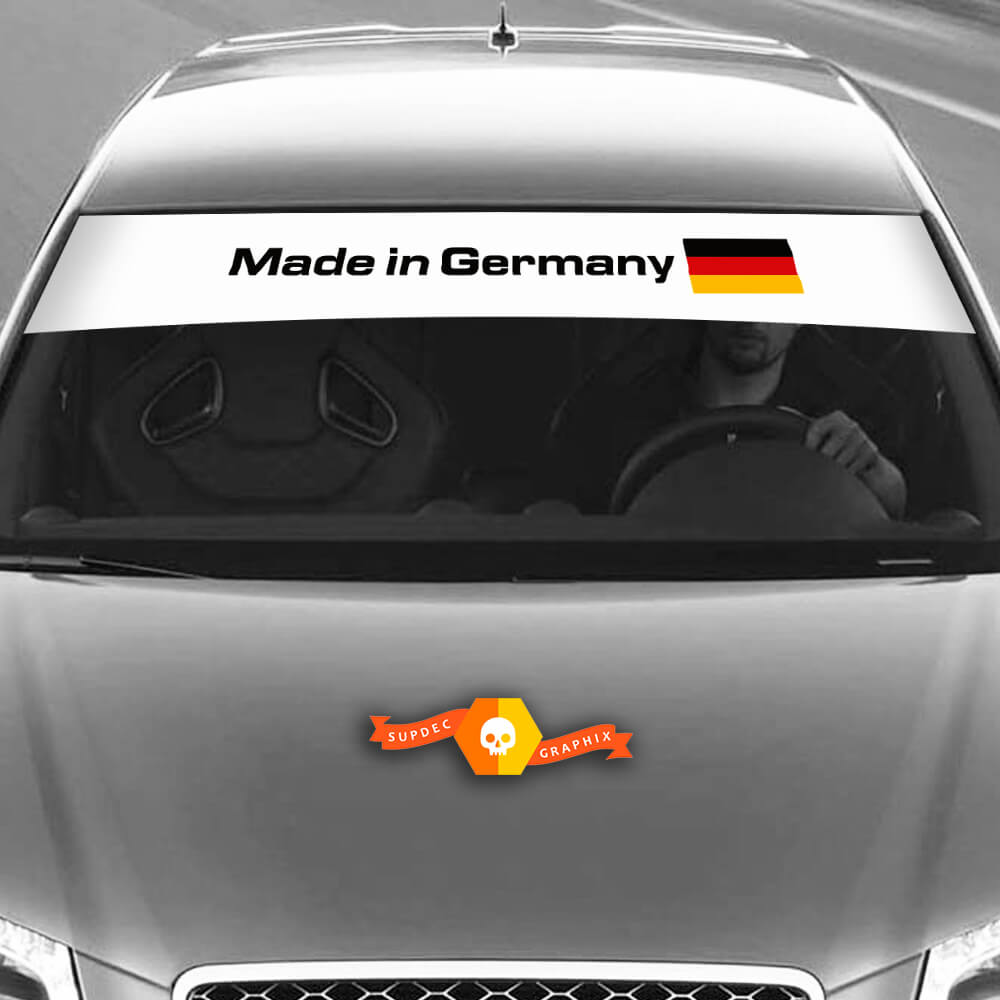 Vinylstickers Grafische stickers voorruit Audi sunstrip Duitse vlag 2022

