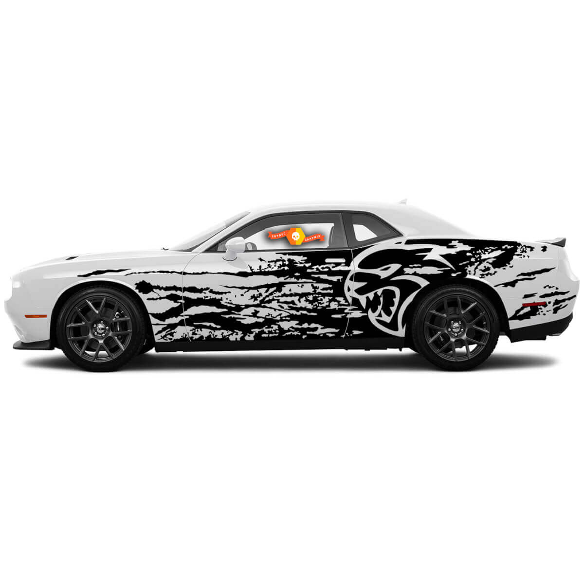 Splash Grunge Zij Kit Vinyl Sticker Decal Grafiek 2 voor Dodge Challenger Charger