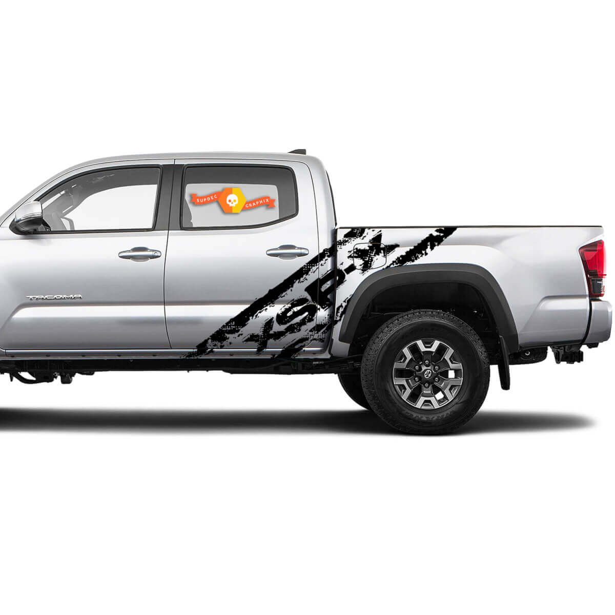 XSP-X Versleten Stijl Zijvinyl Decal Kit voor Toyota Tacoma