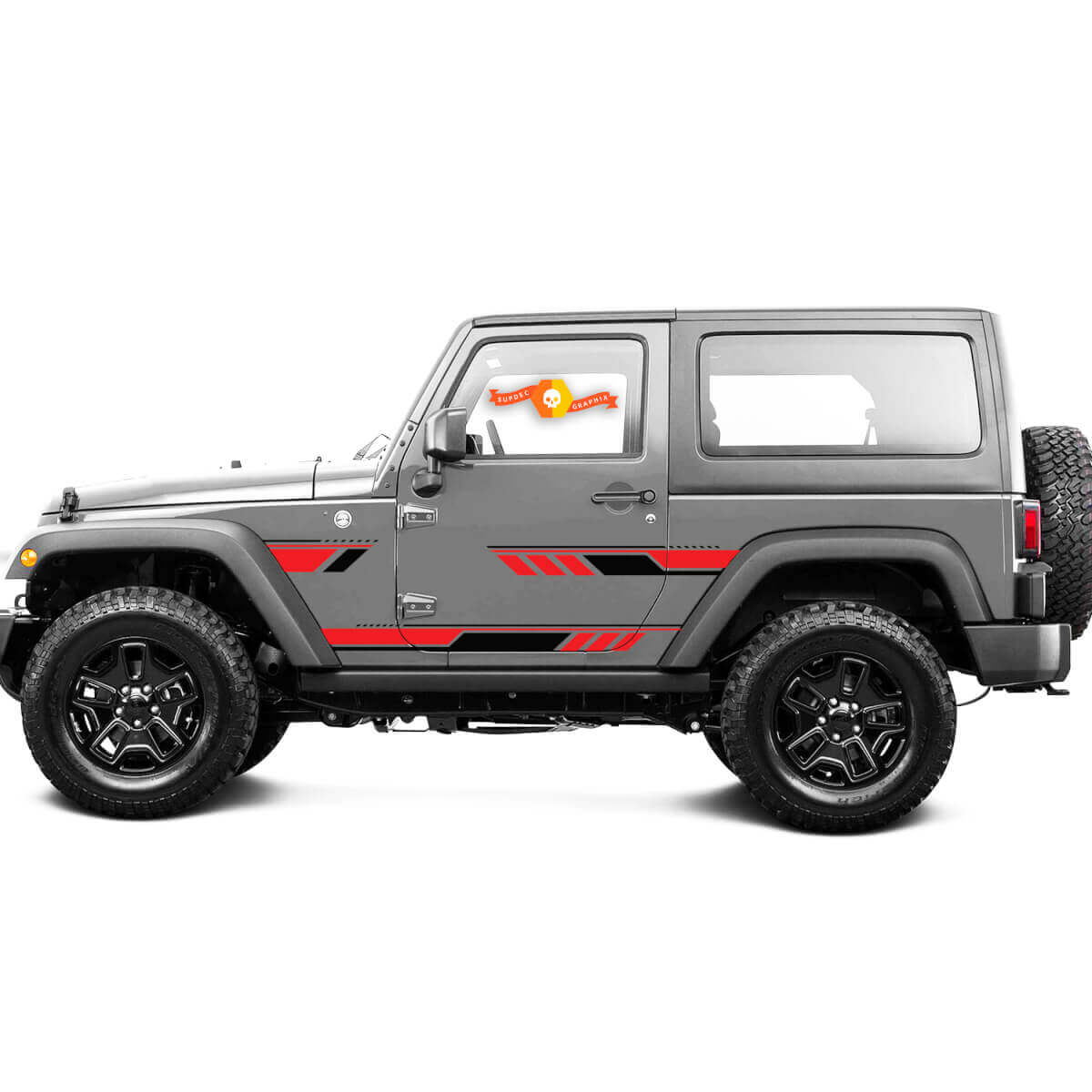 2 Kleuren Nieuwe JEEP Decal Sticker Strepen zijdeur graphics Wrangler Deur
