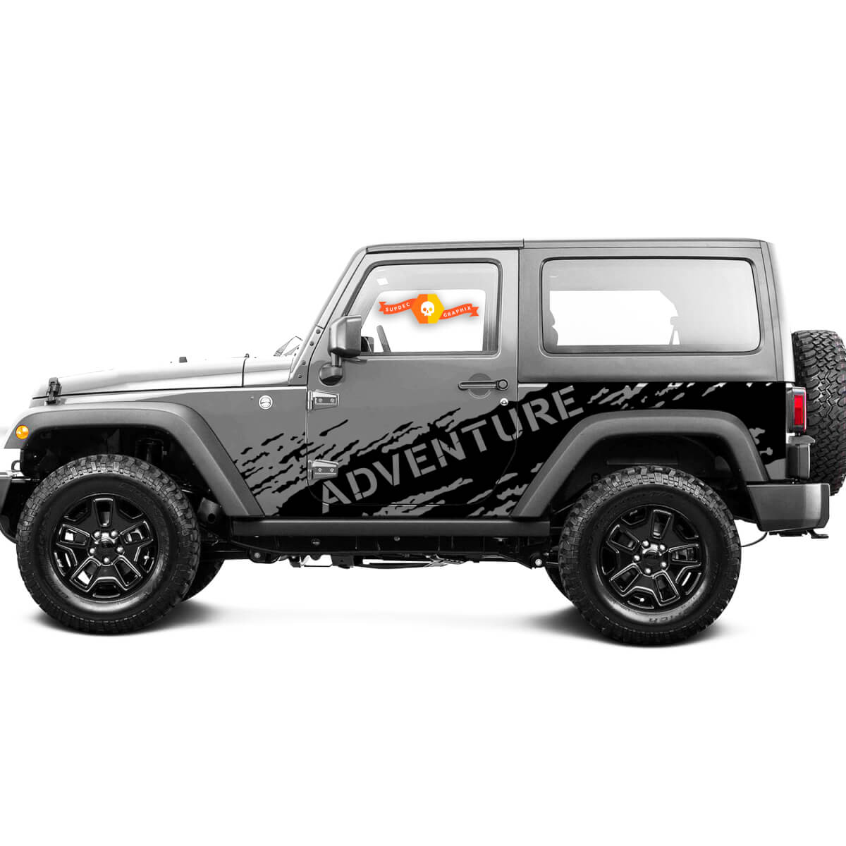 2 Nieuwe Jeep Decal Sticker Mud Splash Adventure Zijdeur Graphics Wrangler Door