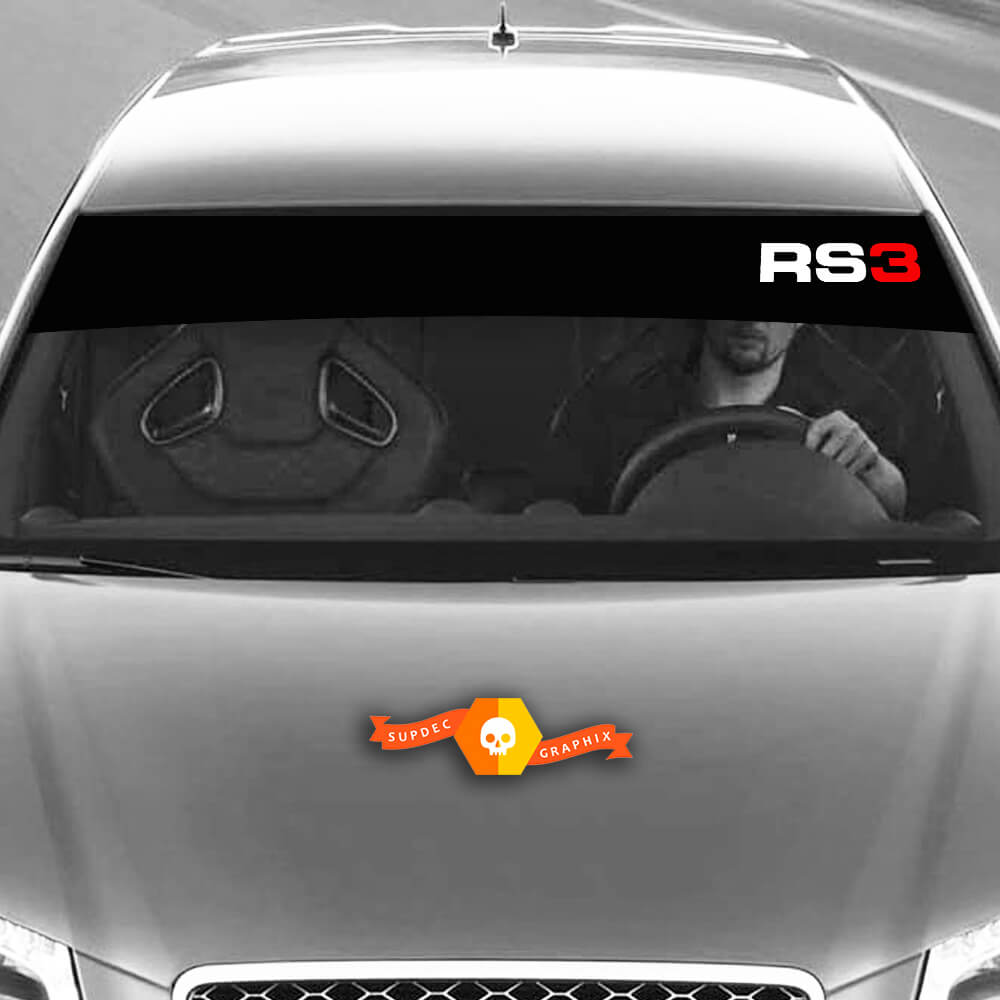Vinylstickers Grafische stickers voorruit RS3 Audi sunstrip Racing 2022
