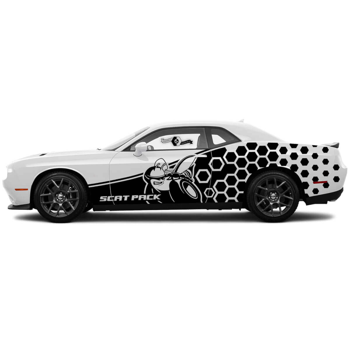 Scat Pack honingraat zij vinyl decal set voor Dodge Charger Challenger