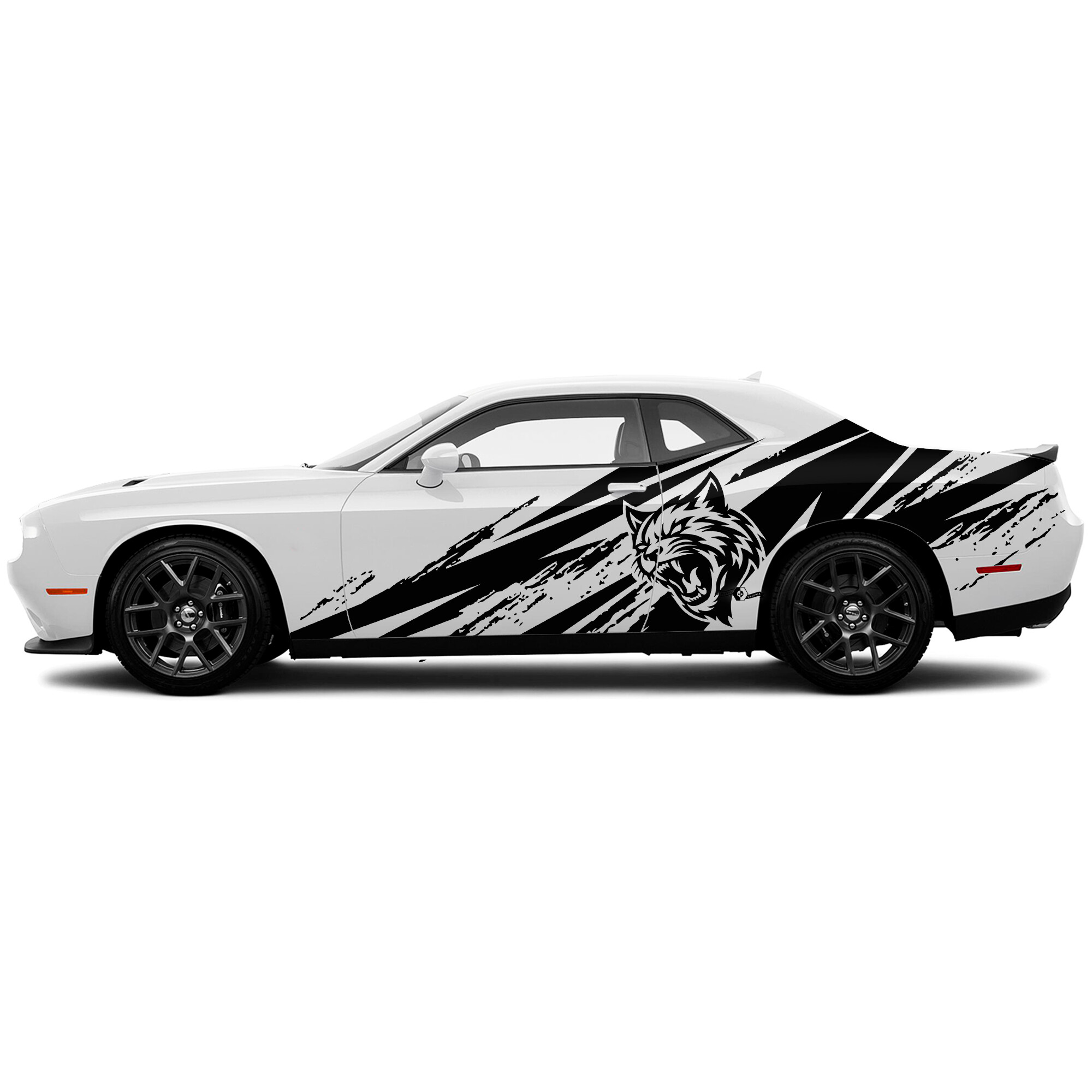 Wildcat verweerd stijl zij Vinyl Decal Sticker voor Dodge Challenger
