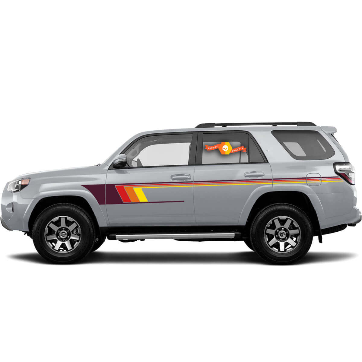 Vintage stijl strepen zij vinyl decal sticker voor Toyota 4Runner
