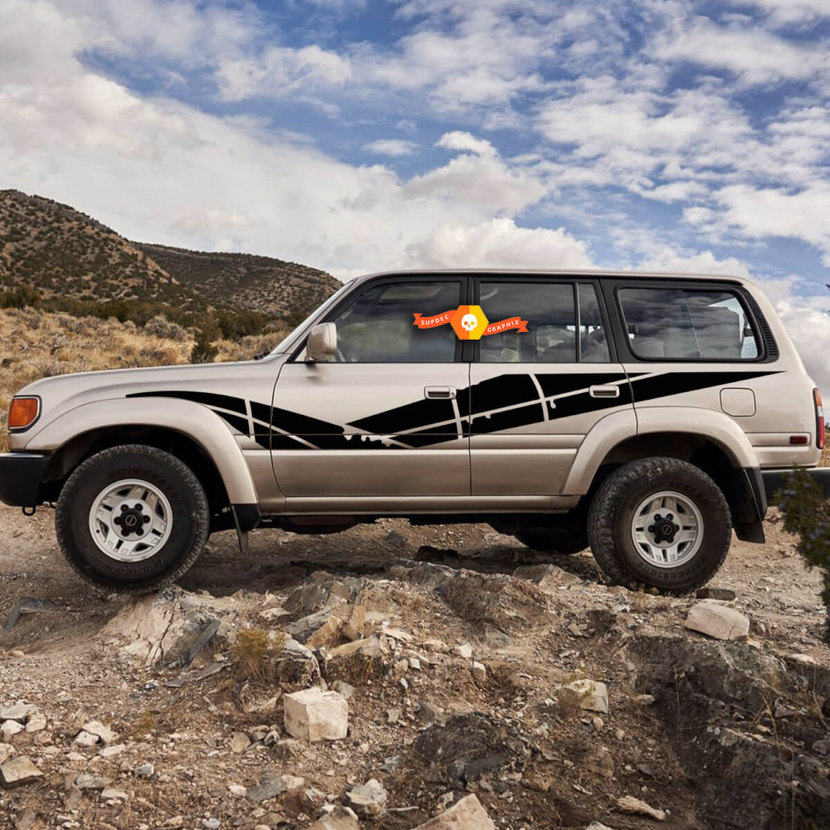 Combineer Land Cruiser Side Deuren Vinyl -stickers Stickers voor Toyota Splash Land Cruiser TRD