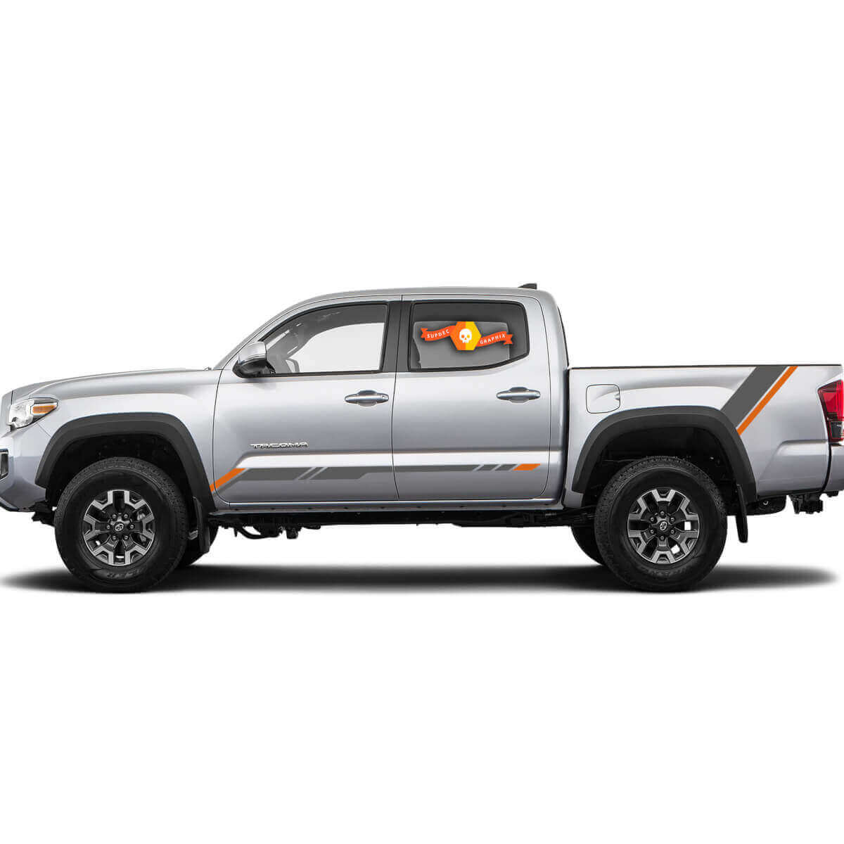 Techno Style Zijstrepen Vinyl Decal Kit voor Toyota Tacoma