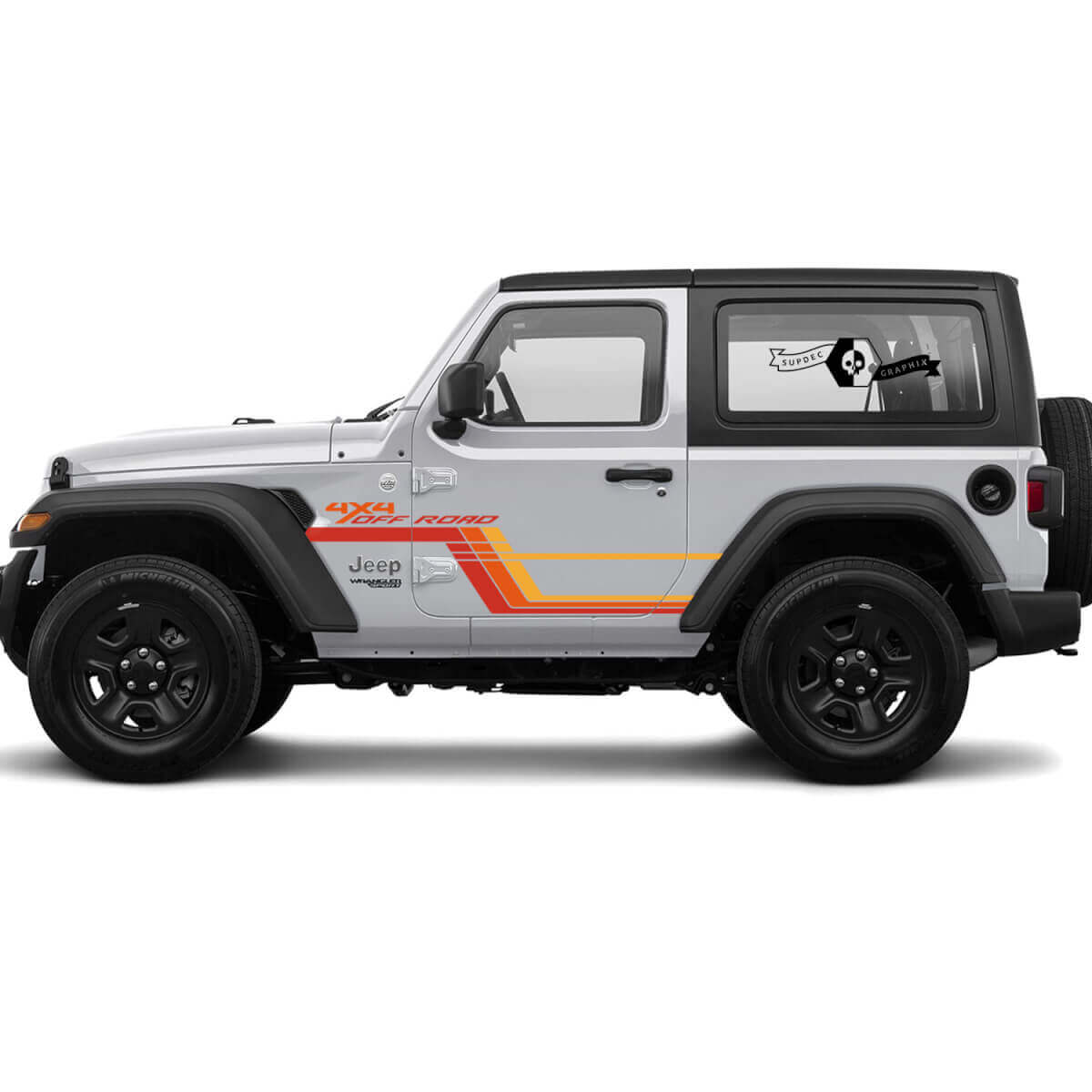 Jeep Rubicon Retro Vintage 4x4 Off-Road 2 deuren racestreep kit sport Off Road Grafische Kits
