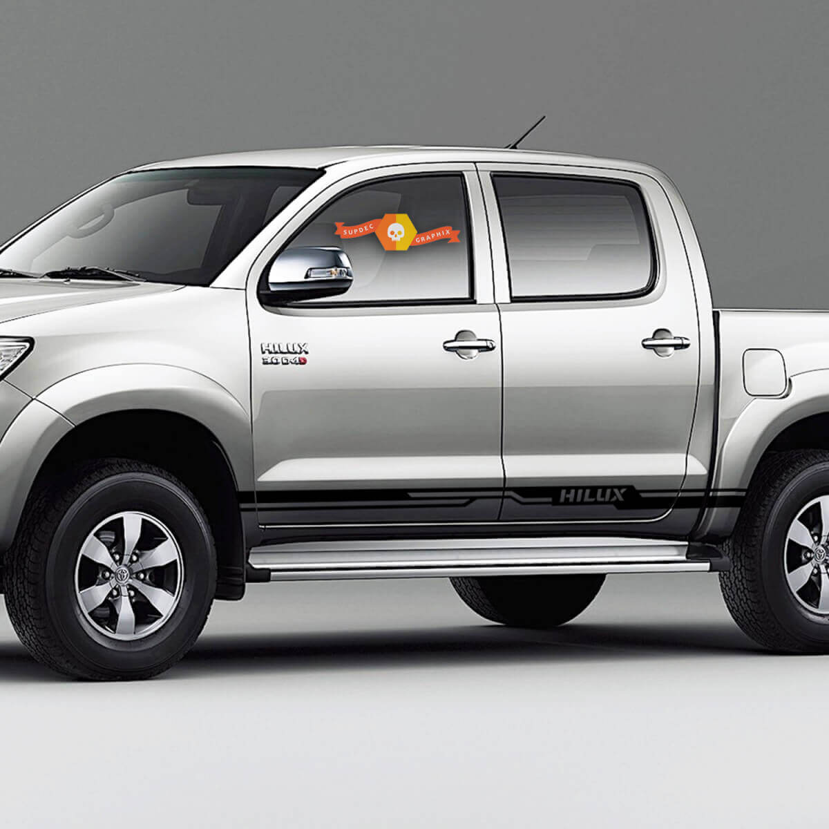 Paar Toyota Hilux zijrockerpaneel vinylstickers Decal graphics rally sticker
