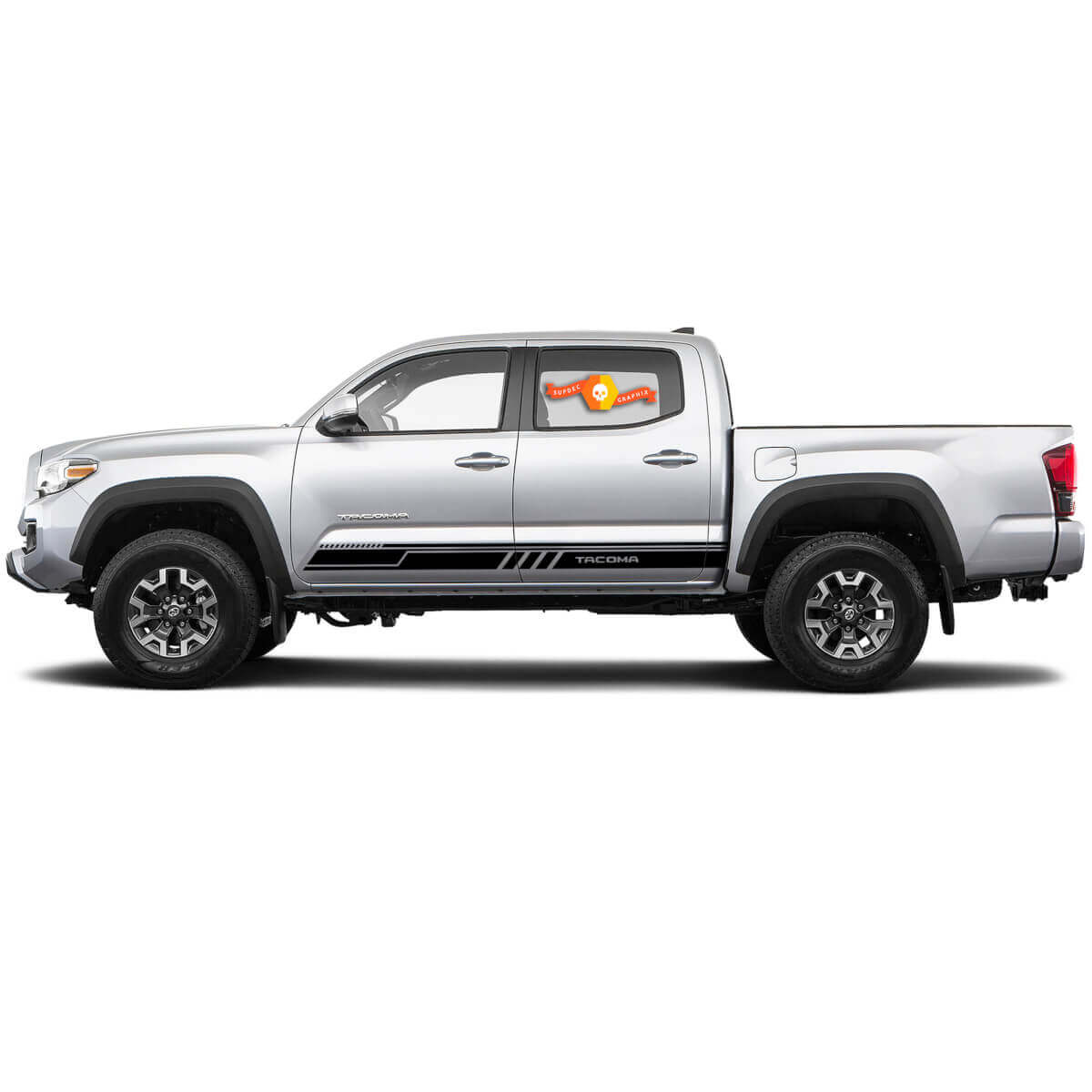 Nieuwe strepen voor 2015-2021 Tacoma zijrockerpaneel vinylstickers decal passend voor Toyota Tacoma
