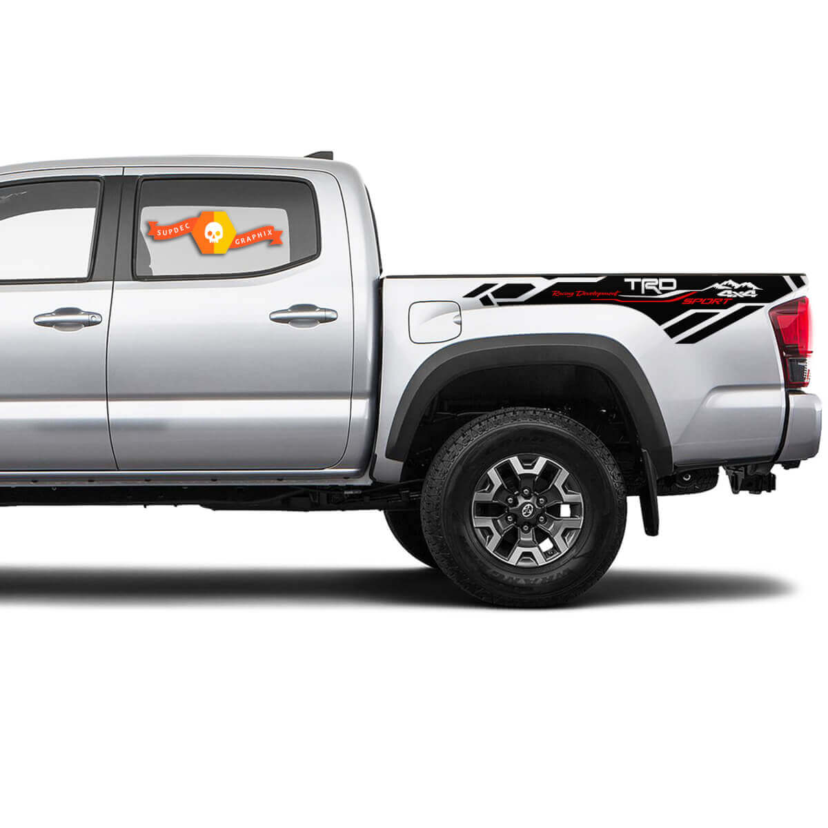 2 Tacoma Zijbed Bergen 4x4 TRD Vinyl Stickers Decal Set voor Toyota Tacoma
