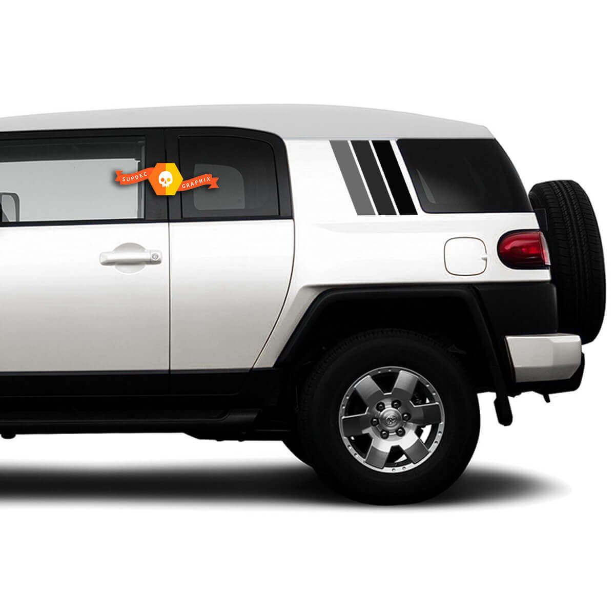 Wintage Stijl Strepen Zijvinyl Decal Sticker voor Toyota FJ Cruiser