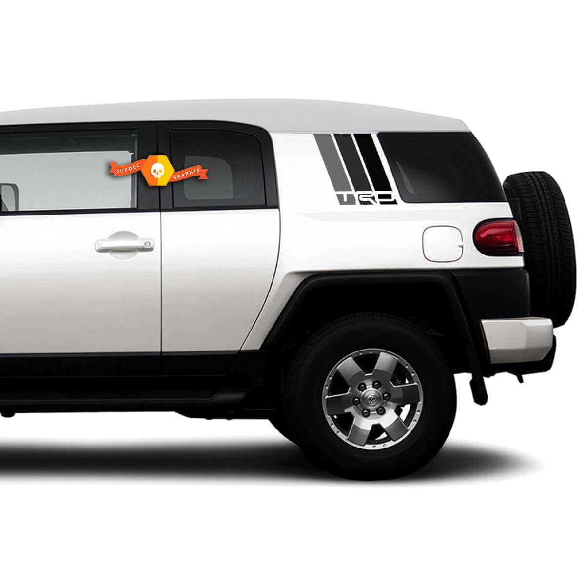 Vintage stijl strepen achterzij vinyl decals stickers voor Toyota FJ Cruiser
