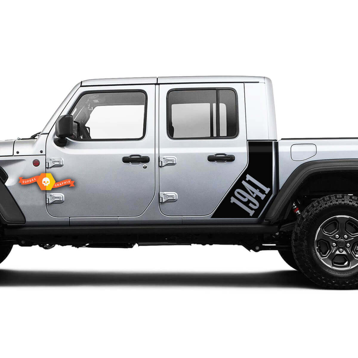 Jeep Gladiator Side War 1941 Star Sticker Decal Factory Style Body Vinyl Graphic Stripes Kit 2018-2022
