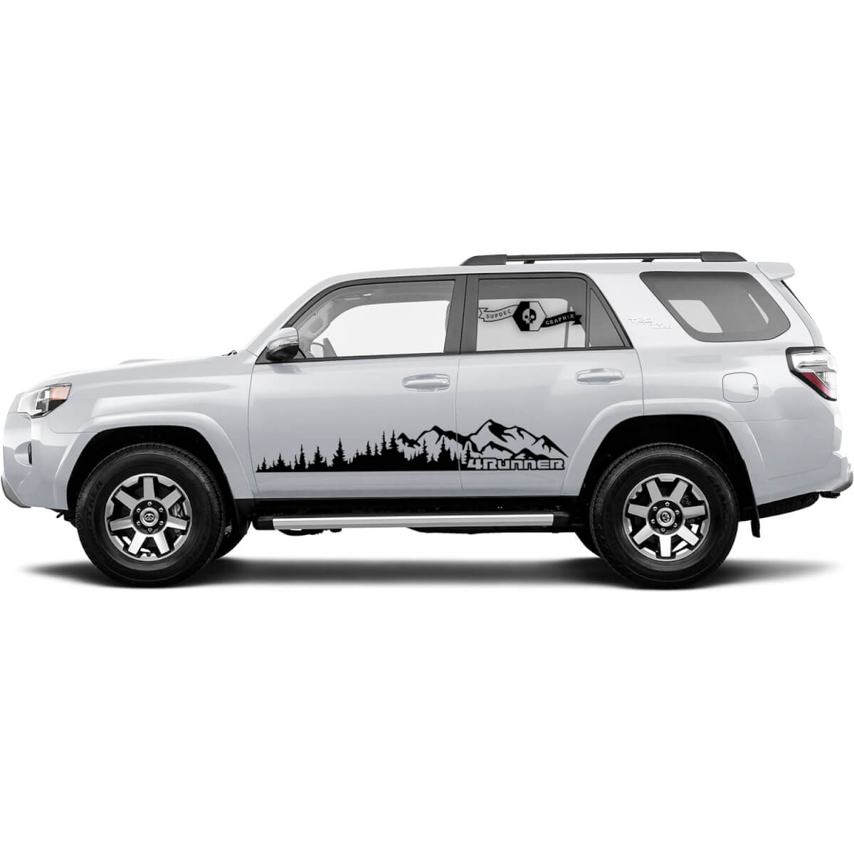 2x 4Runner Zijdeuren Vinyl Bergen Bos Decals streep Stickers voor Toyota 4Runner TRD
