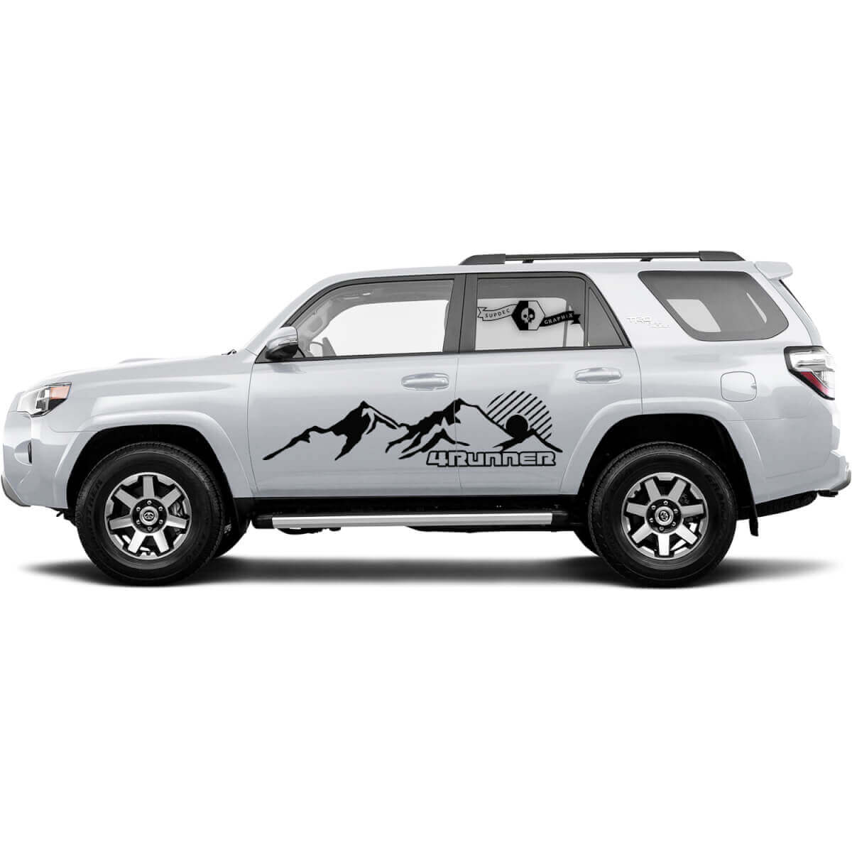 2x 4Runner Zijdeuren Vinyl Bergen Stickers WRAP Stickers voor Toyota 4Runner TRD
