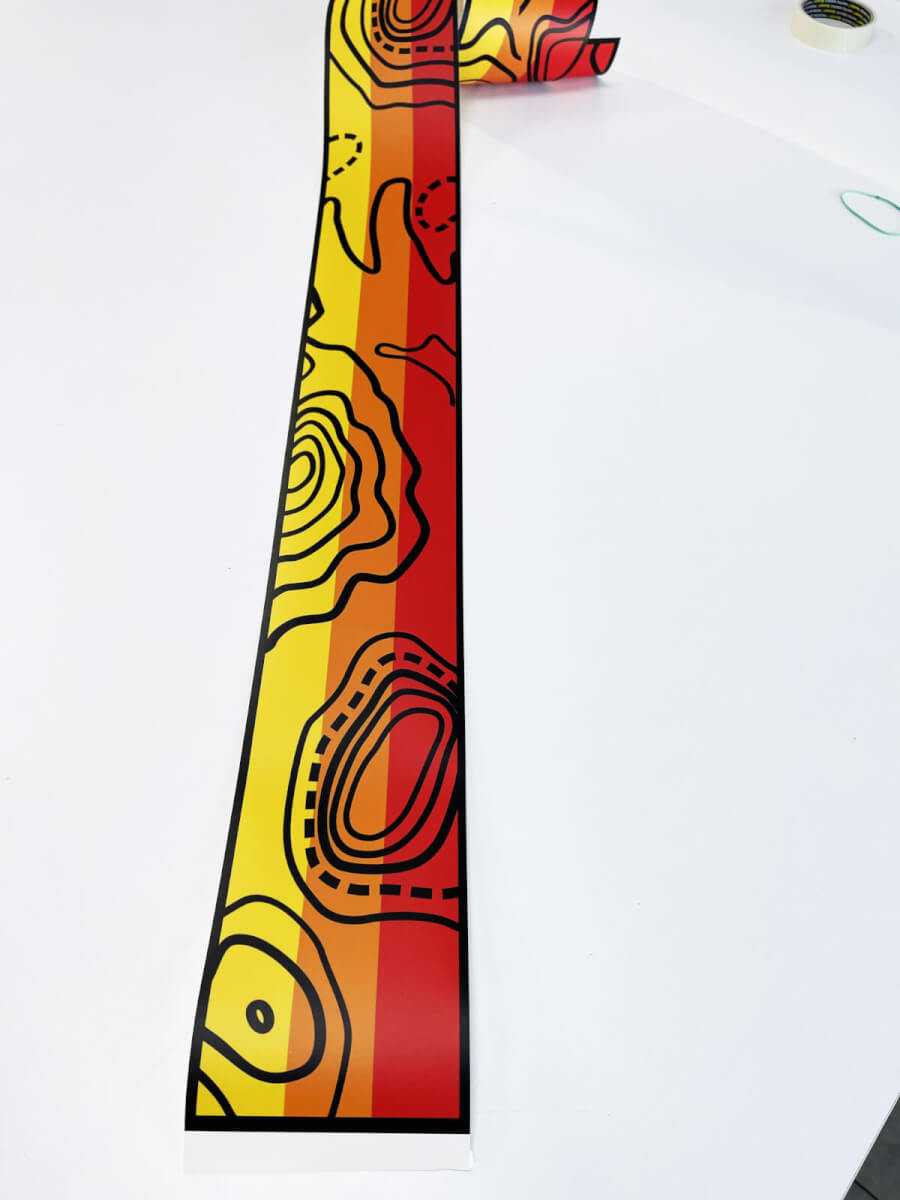 Vintage topografische strip vinyl stickers voor Toyota-trucks