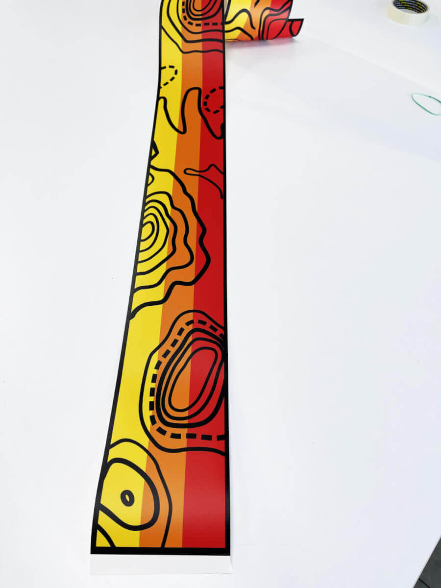 Vintage topografische strip vinyl stickers voor Toyota-trucks