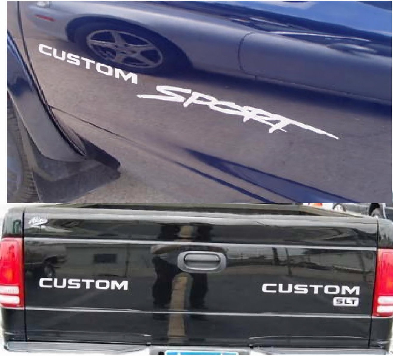 Custom Sport Lettering Kit Zijsteellade Vinyl Decal Sticker voor Dodge Dakota