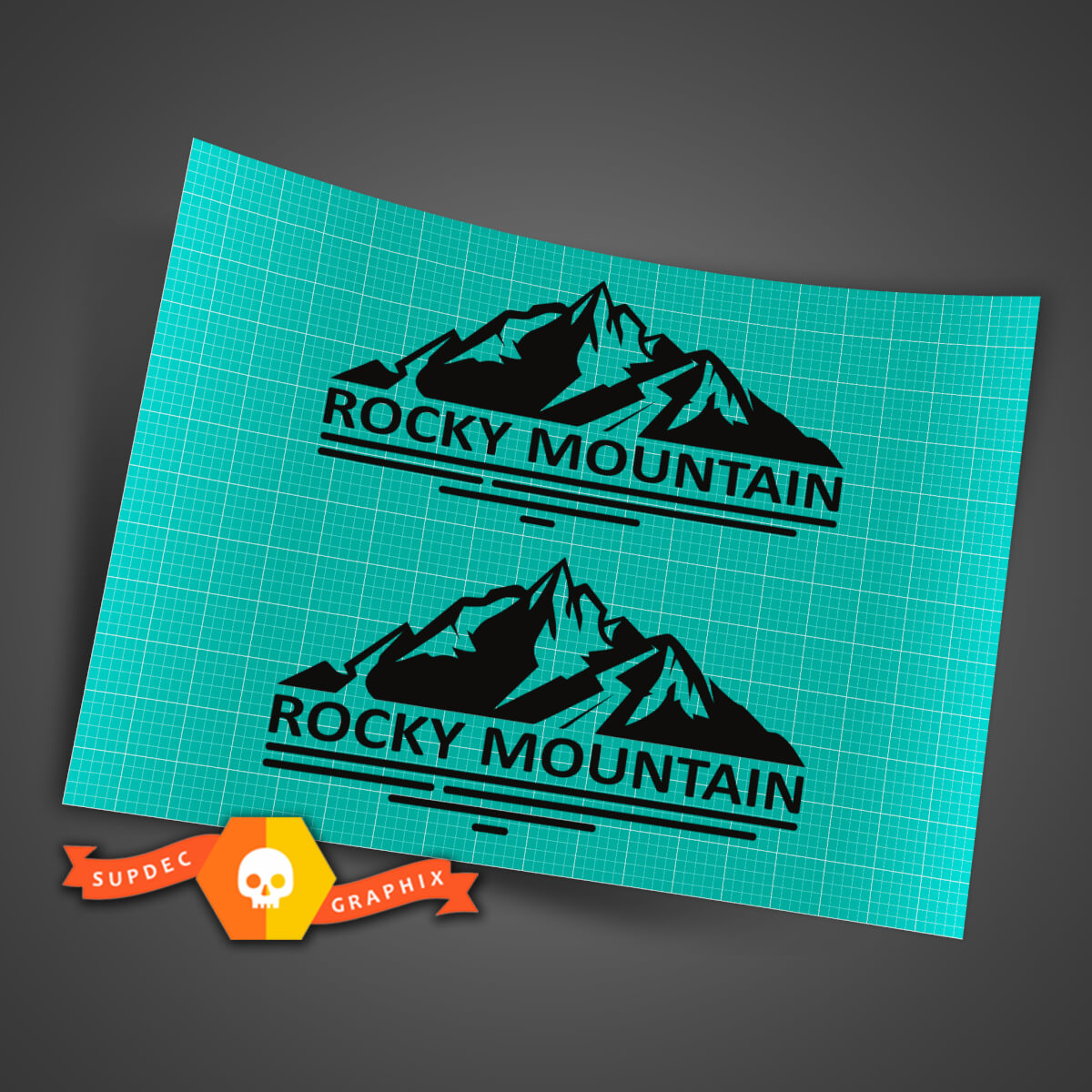 Nieuw paar Jeep Rubicon Wrangler Rocky Mountain Side Wrangler Decal Graphics Sticker