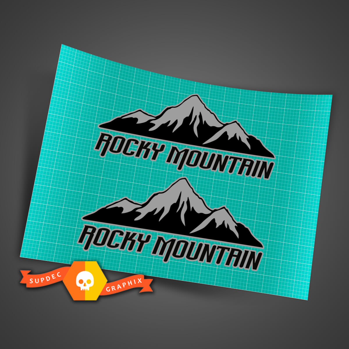 2 kleuren paar Jeep Rubicon Wrangler Rocky Mountain Side Wrangler Decal Graphics Sticker
