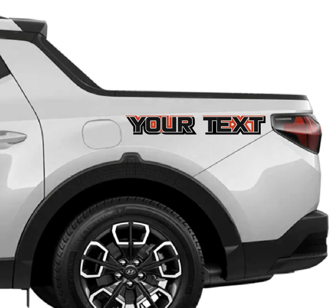Nieuw paar Hyundai Santa Cruz zijbed 2 kleuren vinylstickers sticker grafische kit