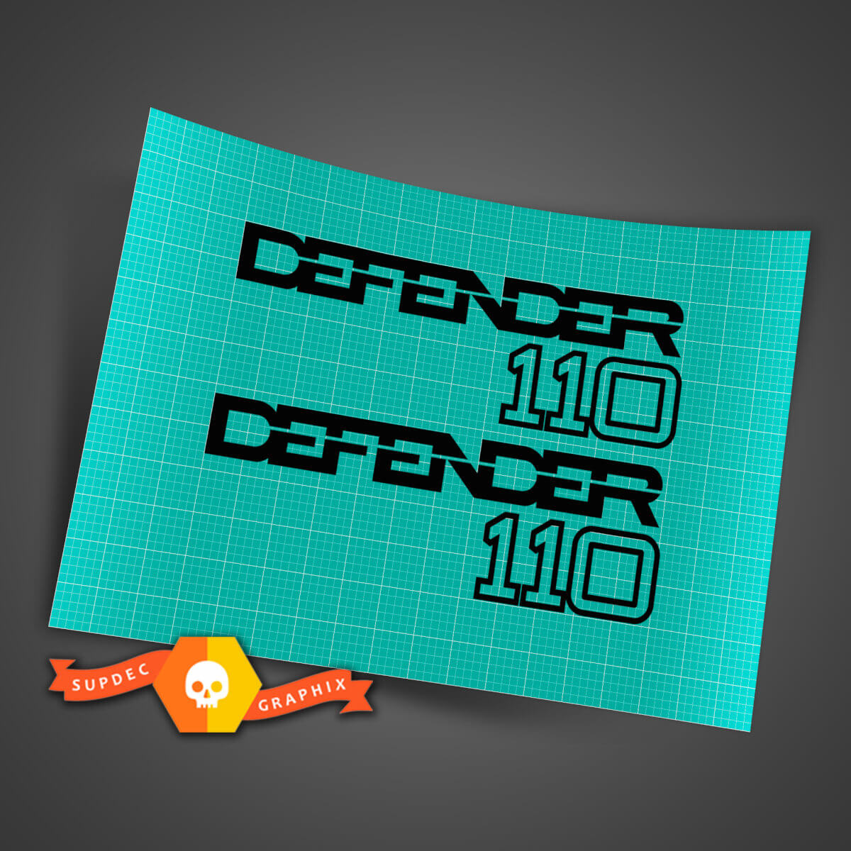 Paar Land Rover Defender 110 achterklep Decal voor Land Rover Defender 110 Sticker
