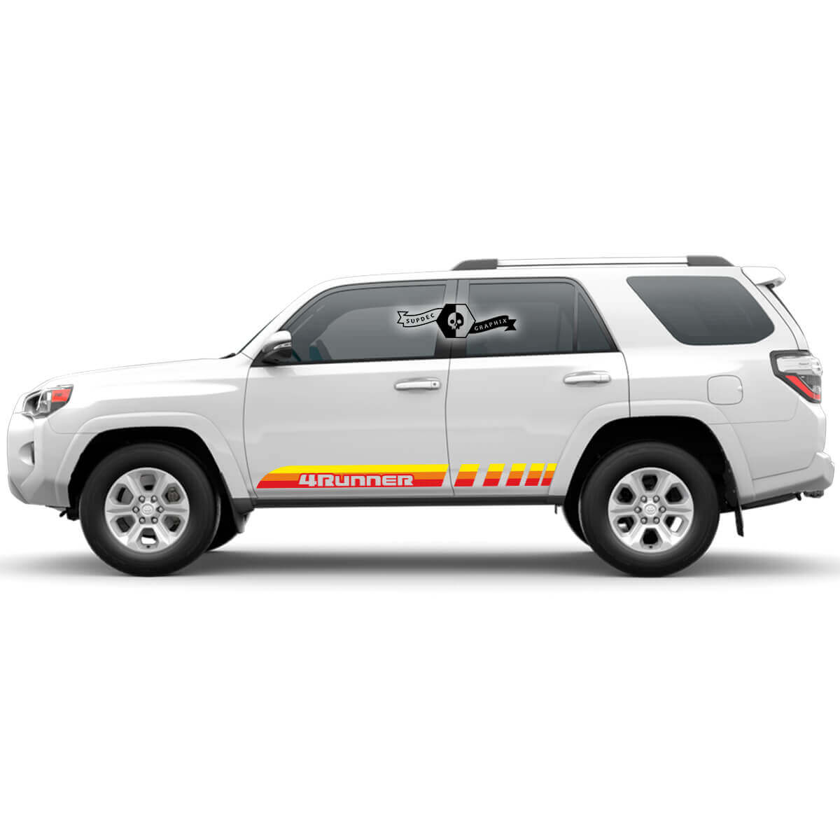 Retro Strepen Rocker Panel Deur Vinyl Decals Stickers voor Toyota 4Runner