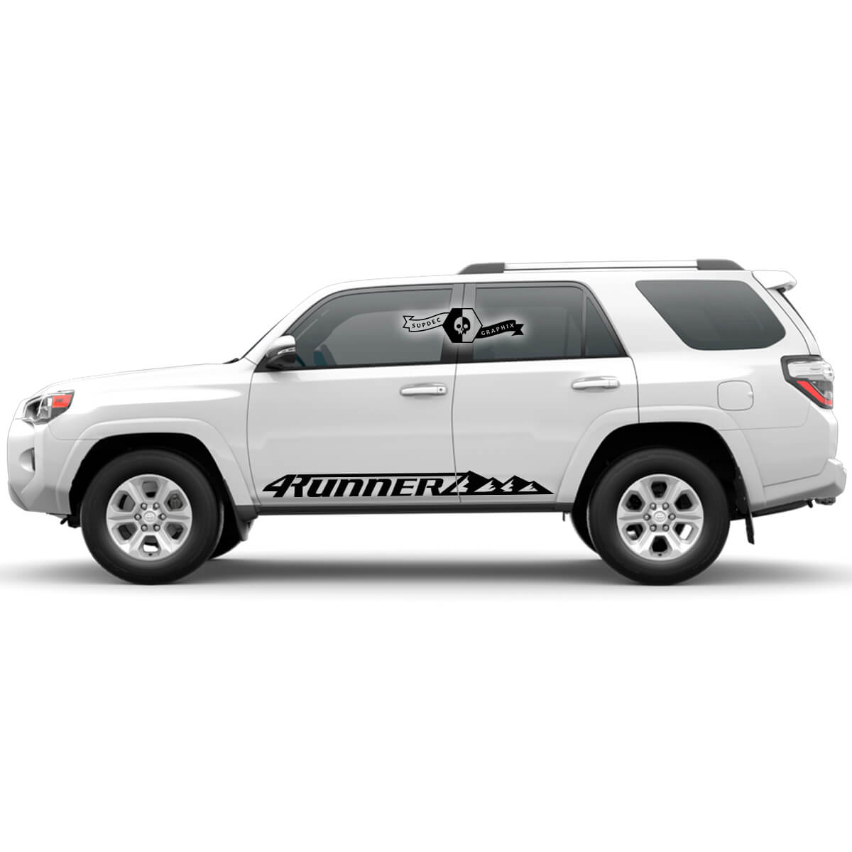 2x 4Runner 2023 Zij Deur Vinyl Mountains Rocker Panel Decals Stripe Stickers voor Toyota 4Runner TRD