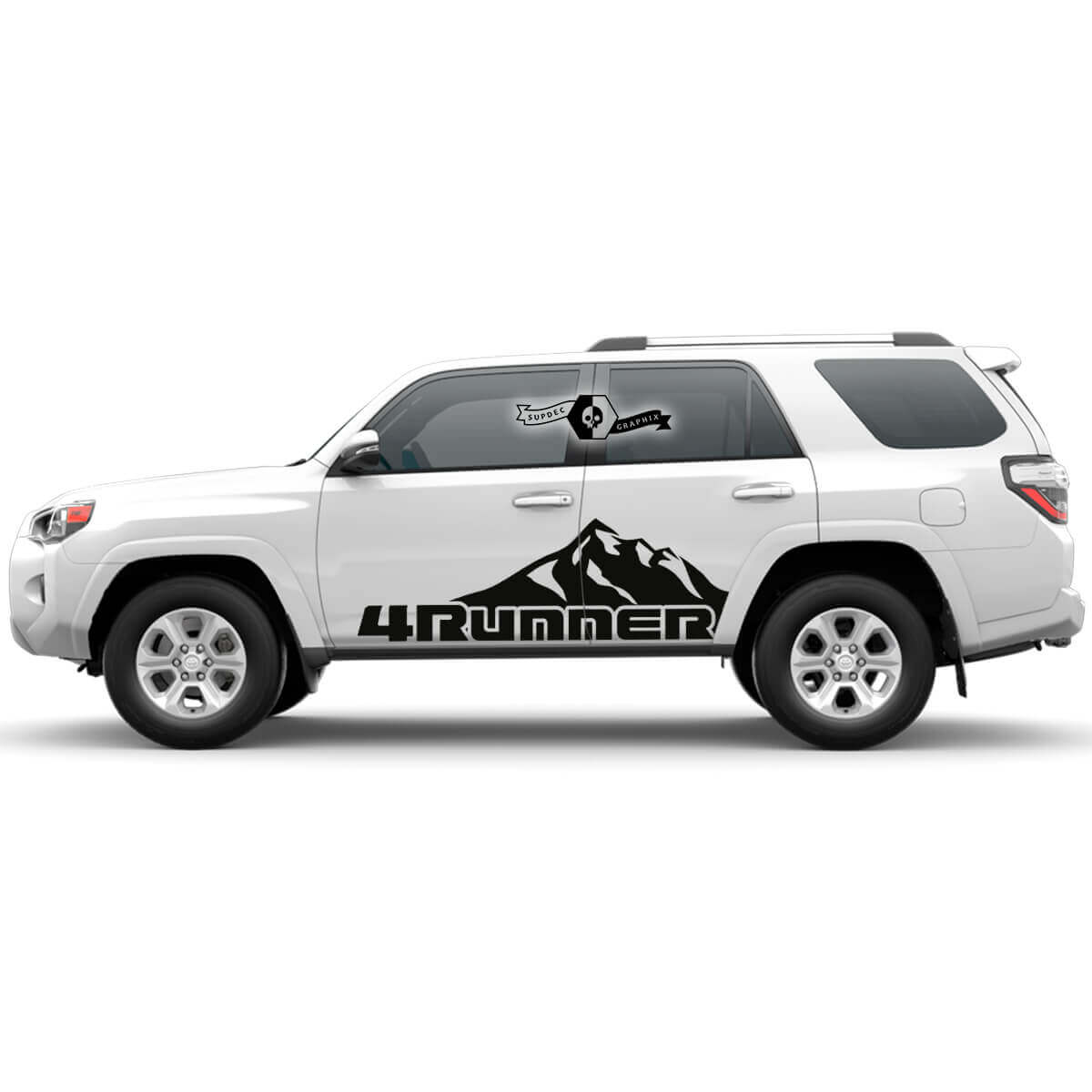 2x 4Runner 2023 Zijdeuren Vinyl Bergen Decals streep Stickers voor Toyota 4Runner TRD
