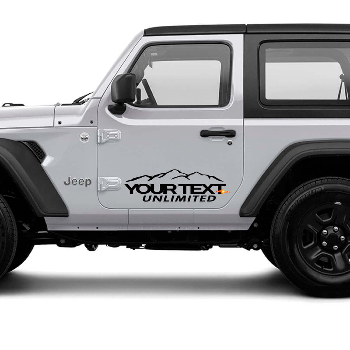 Op maat gemaakte vinylsticker set voor bergzijde voor Jeep Wrangler Unlimited