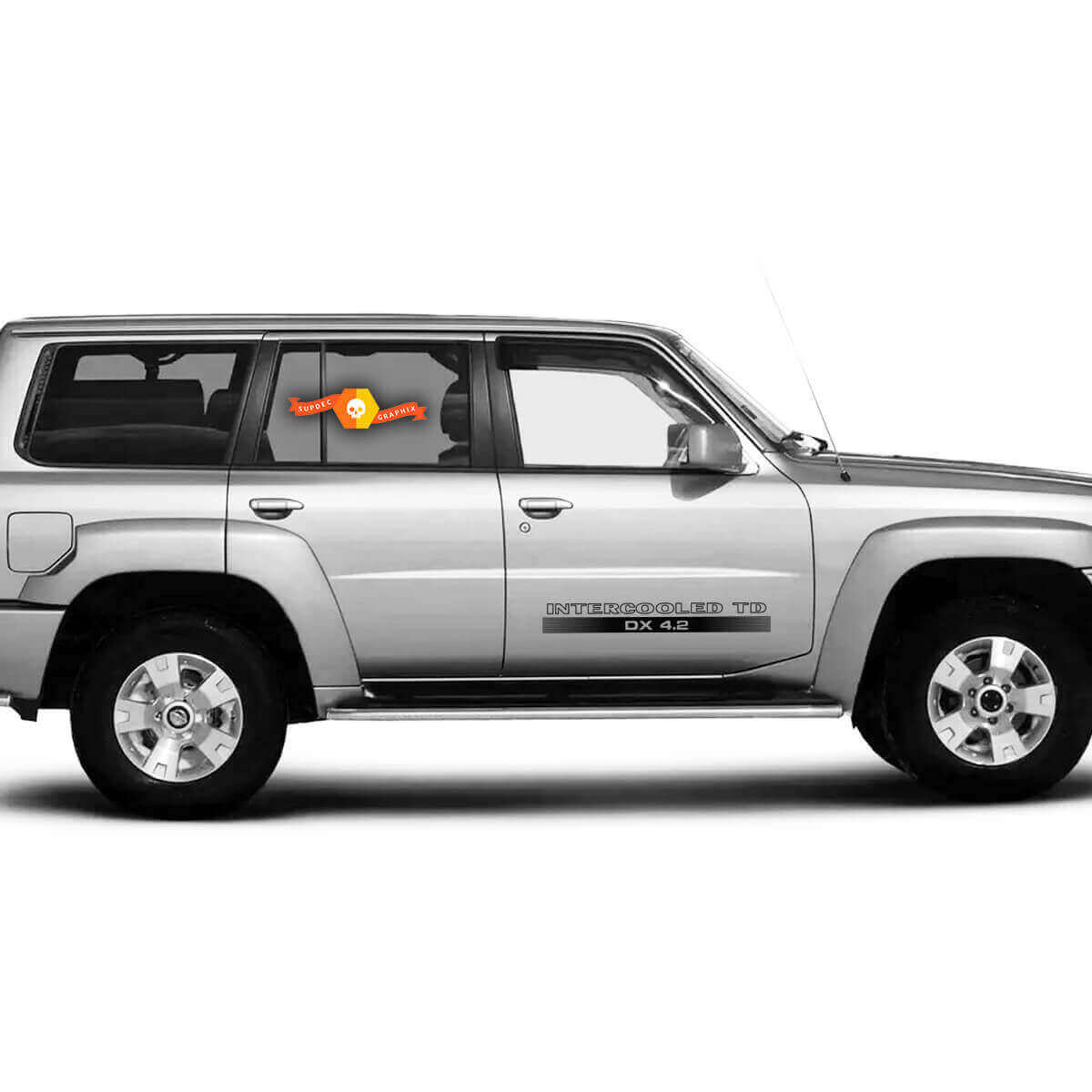Interkoeler TD DX 4.2 Zijkant Vinyl Decal Set voor Nissan Patrol
