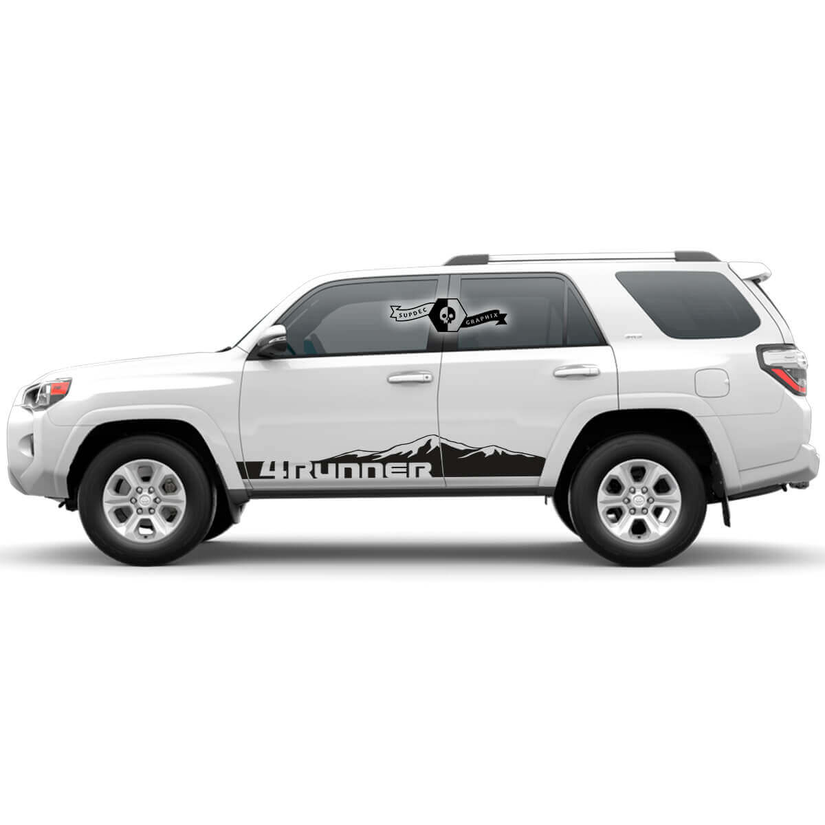 2x 4Runner 2023 Zijdeuren Vinyl Bergen Decals Rocker Panel Stickers voor Toyota 4Runner TRD
