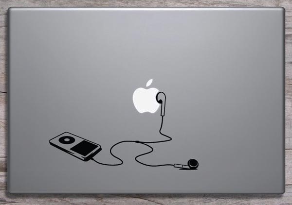 iPod Vintage sticker voor laptop MacBook
