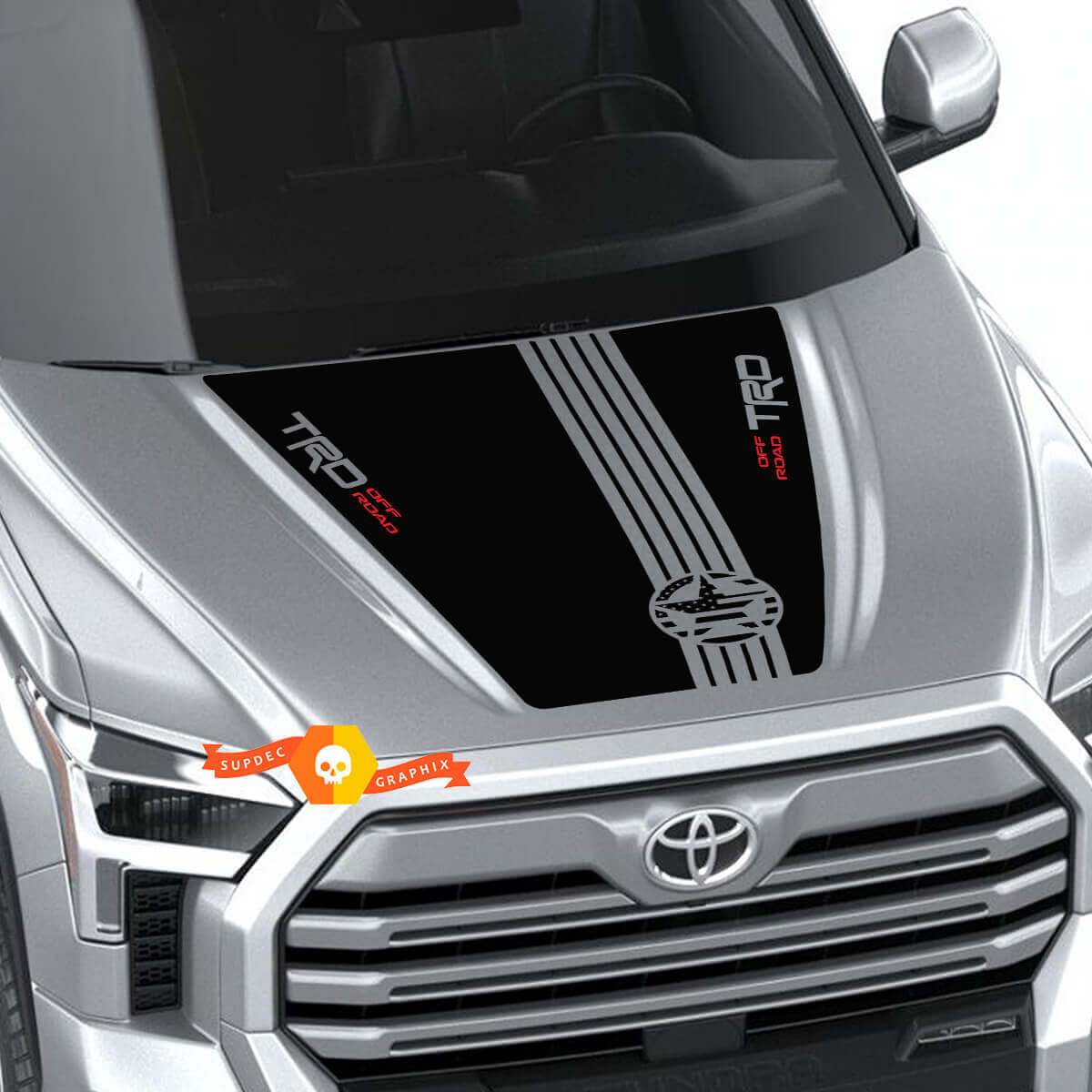 TRD Militaire Ster USA Vlag Motorkap Vinyl Decal Sticker voor Toyota Tundra 2022