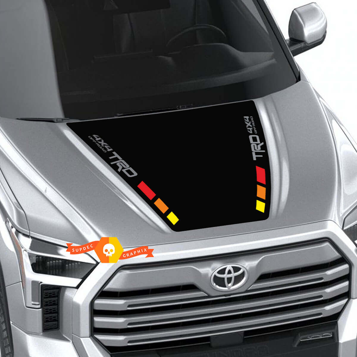 TRD Blackout Brede Streep Motorkap Vinyl Decal Sticker voor Toyota Tundra 2022