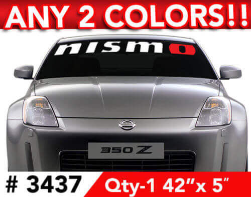 Nismo Stijl Voorruitsticker Vinyl Decal voor Nissan 350Z 370Z Altima Maxima