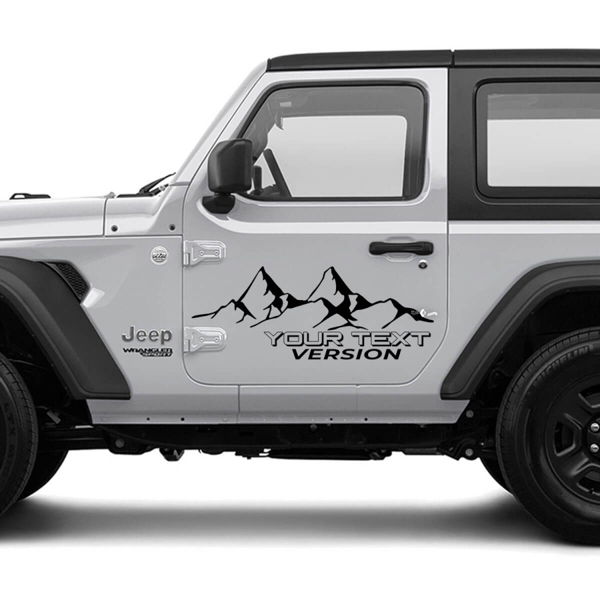2 Nieuwe JEEP Wrangler Unlimited Deur Decal Sticker 4x4 off-road Bergen zijde Grafische Decal Sticker
